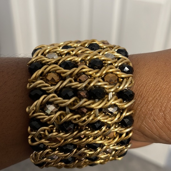 Multi colored jewel stretchy cuff - Picture 2 of 7